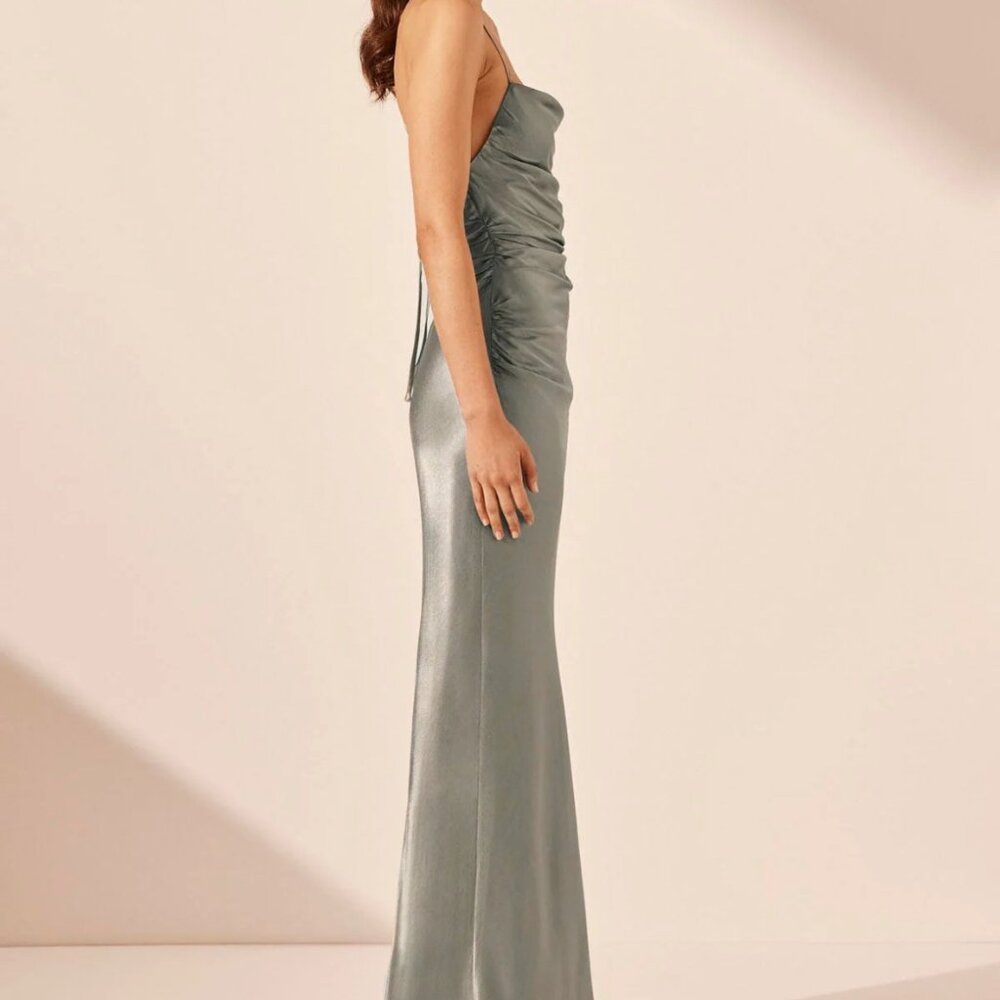 Shona Joy La Lune Lace Back Maxi Dress (Sage) - Picture 3 of 5